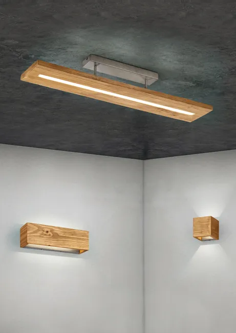Aplique LED BRAD de madera natural