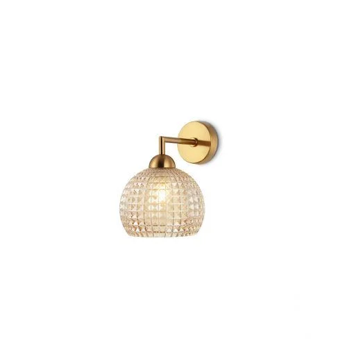 Aplique decorativo MB3217-GD en latón antiguo y cristal champagne
